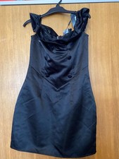 pretty little thing black dress size 6 new with tags