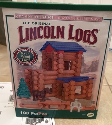 2014 Hasbro Real Wood Lincoln Logs 100 Piece Set