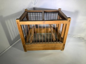 Antique Minature Bird House Bird Cage Love Birds Wooden