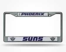 PHOENIX SUNS NBA METAL CHROME USA MADE LICENSE PLATE FRAME NEW