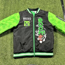 Minecraft Hostile Mob Boys Youth Bomber Jacket size 14/16