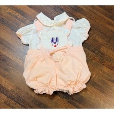 Vintage 70s/80s 2 piece overall outfit. 0/3 months. One of kind outfit.