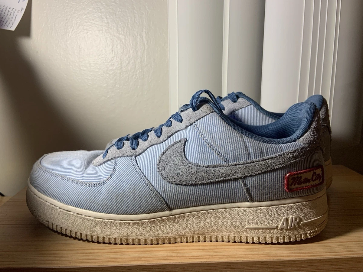 12.5 MEN\'S NIKE AIR FORCE ONE AF1 LOW GRAY / BLUE IB6388-003 SNEAKERS Nike Air Force 1 Low  main image 4