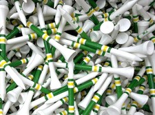 Golf Tees New Wood Bamboo 3 1/4" Truestrike Augusta Striped USA Golf Tees