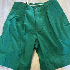 70s Vintage GENERRA Men's Sz 34 Teal Shorts 8 Inseam Front Pleat