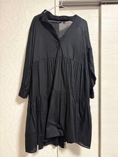 UNIQLO Black Mini Dress L Long Sleeve Casual Stylish Used Free Shipping