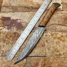 13'' Handmade Damascus Slicing Sharp Modern  Chef Fillet Knife for Meat/BBQ