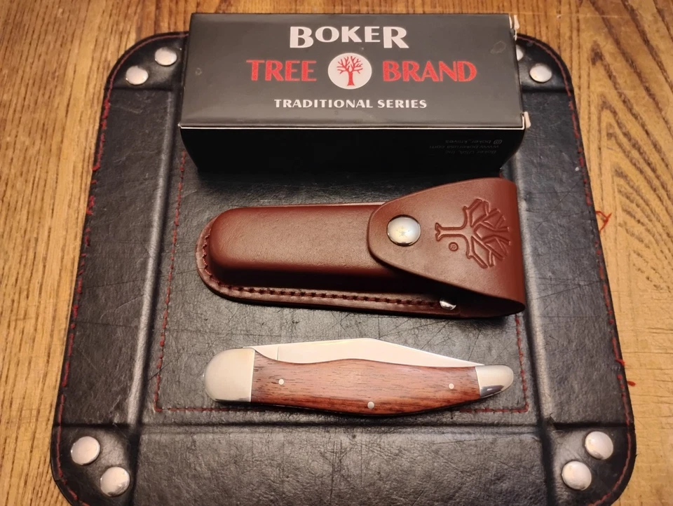 BOKER® Treebrand Cazador Plegable Mango de Palo de Rosa 4" D2 Hojas 110838 Foto 3 de 4