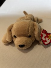 Ty Beanie Baby Fetch - MWMT Dog Golden Lab 1997 