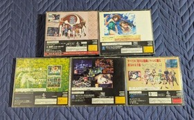 Sega Saturn 5 Games Set with Guidebook Bonus Japan