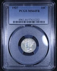 1927 Mercury Dime - 10c PCGS MS64 FB - Full Bands - Tough Coin!