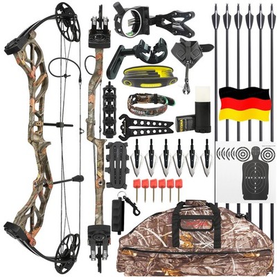 19-70lbs Compoundbogen Kit Jagdbogen Bogenschießen Angeln Jagd Sportbogen 320fps