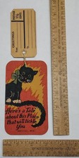 ANTIGO, WIS - GREETINGS Tab and Humor CARD - BLACK CAT - Souvenir -listing #8782