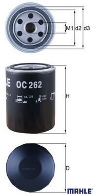 MAHLE OC262 Ölfilter Motorölfilter für Ford für Seat für VW 