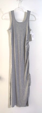 NWT Calvin Klein Maxi Dress Size XS Gray Ruched Women's Party