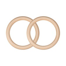 2Pcs Unfinished Wood Rings 4.92"x0.59" Natural Solid Wooden Circle Hoops