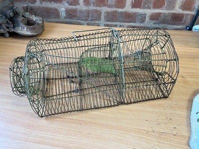 Vintage verzinkter entflohener Rattenfalle Käfig 40er Jahre - Upcycle Projekt?
