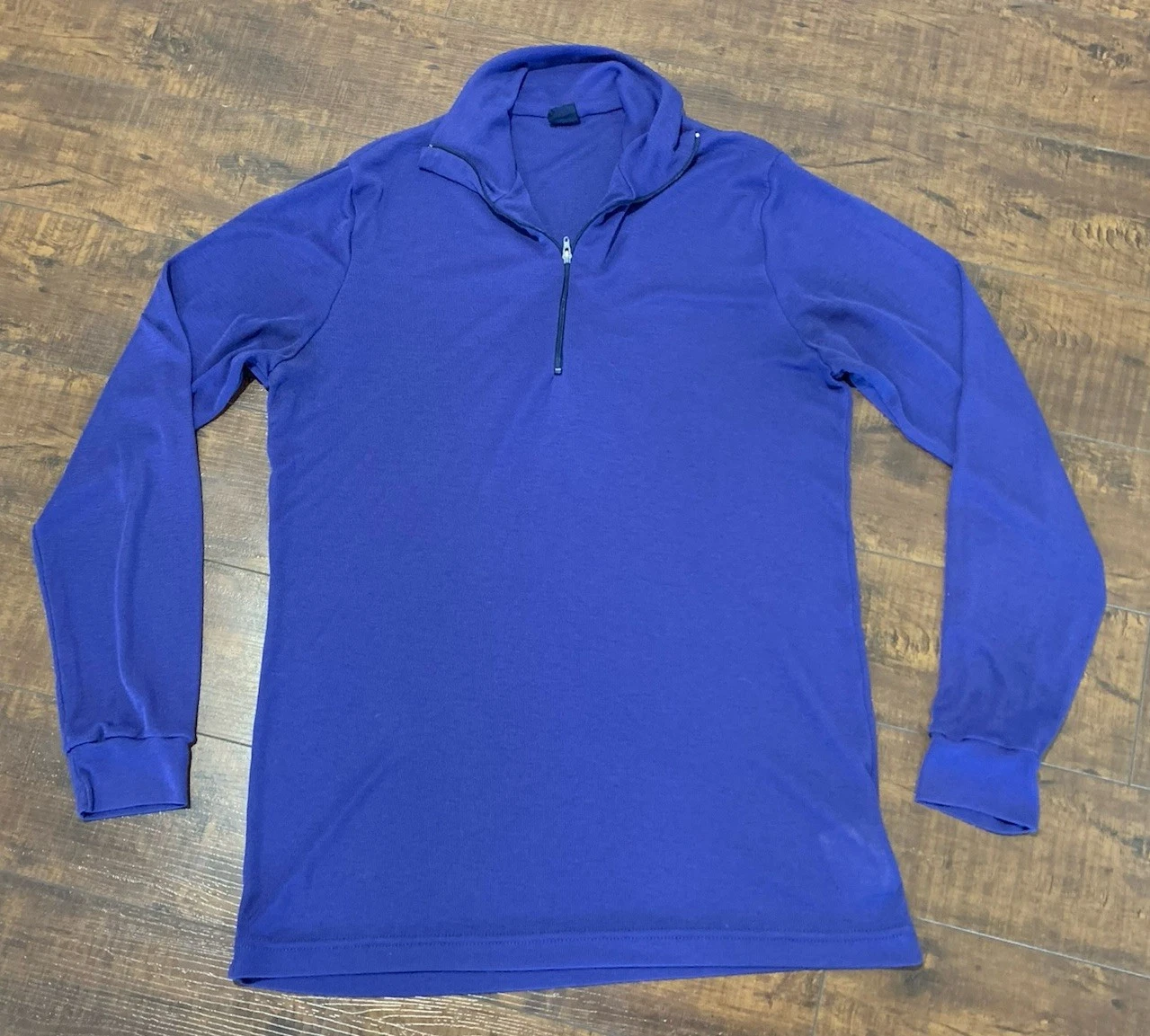 Vintage Patagonia Capilene Top Mens Large Blue 1/4 Zip Pullover USA Base Layer