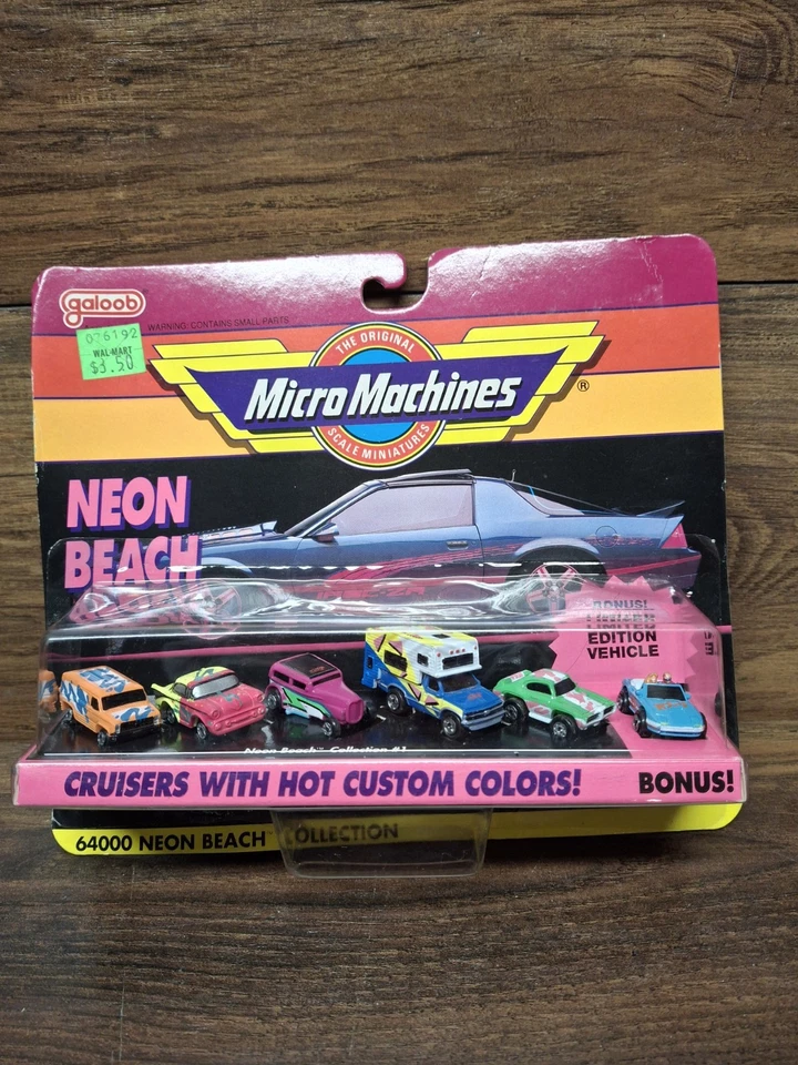 (Rare) 1991 Micro Machines #1 Neon Beach Collection Bonus Galoob 6400 NIB - Image 3 of 4