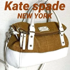 m1205 kate spade New York Jute Leather 2Way Shoulder Bag Brown Genuine Leather
