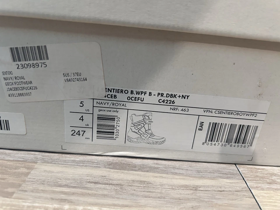 Geox Boys' J Sentiero Boots Thermal, Waterproof, Navy/Royal - Image 2 of 4