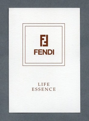 Werbekarte - Advertising Card - Life Essence von Fendi