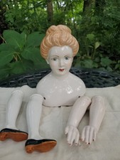 7" Edwardian porcelain doll head With Arms And Legs