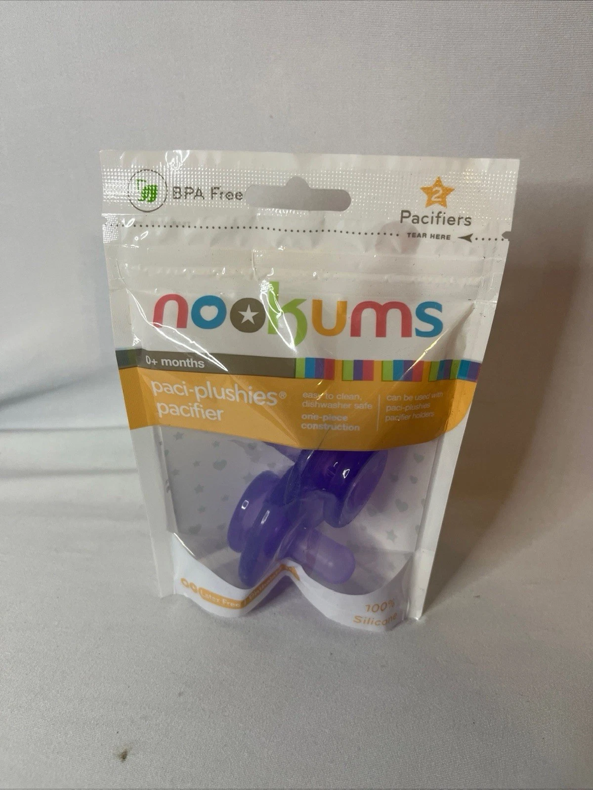 4 Packs Of Nookums Paci-Plushies Pacifiers (2 Pack -8 Total) BPA & LATEX FREE 0+
Opens in a new wind