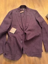 Loro Piana Linen Summer Blazer Red Size 50 