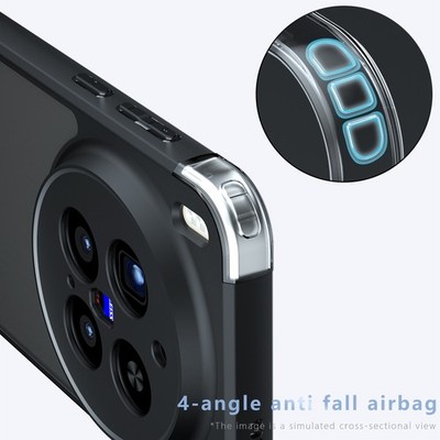 For ViVO X300 Pro, Shockproof 4 Airbags Case Matte Acrylic Shell Back Skin Cover