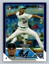 2023 Topps Update Series Eury Perez #US317 Royal Blue (RC)