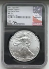 2021 Silver Eagle T-1 First Day of Issue - NGC MS70, Mercanti Signed