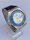 Vintage 1972 Seiko 5 6119-8500 Blue Silver Dial Men's 21 Jewels Automatic Watch