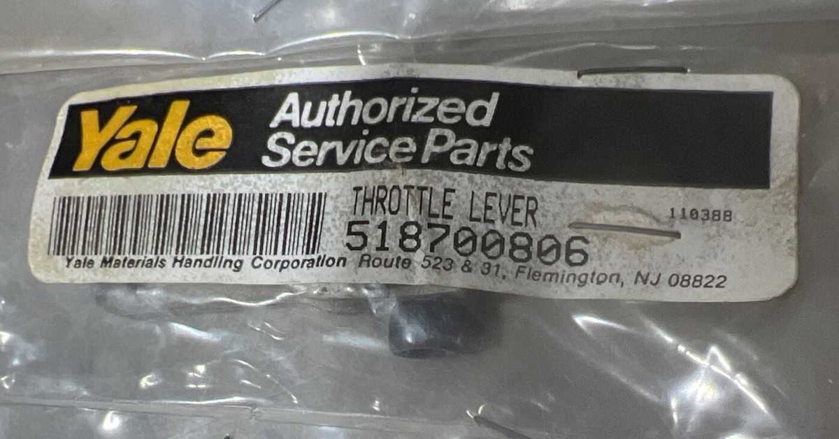 YALE Throttle Lever 518700806 Nos Surplus | eBay RT 110388
