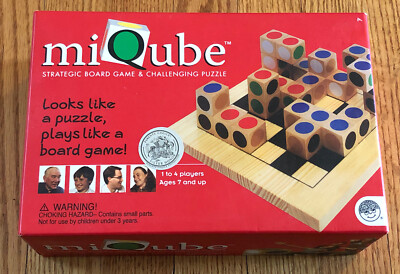 MiQube Strategic Board Game & Challenging Puzzle Mindware 5 Games in 1  Complete