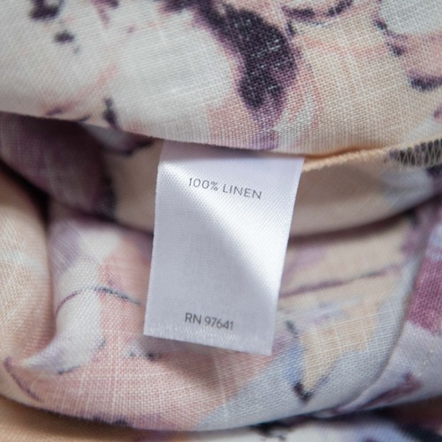 J Jill Love Linen Floral Pastel Short Sleeve Shift Dress M Petite - Picture 8 of 10