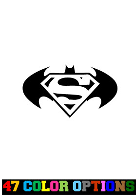 DC Comics Batman Vs Superman Vinyl Decal Sticker – Glossy Or Matte Finish For Car, Truck, Motorcycle