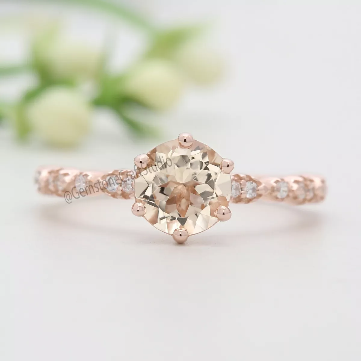 Morganite 2024 crystal ring