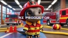 Fireman, Pack of 2 fireman dinosaur, Digital Image, Picture Photo