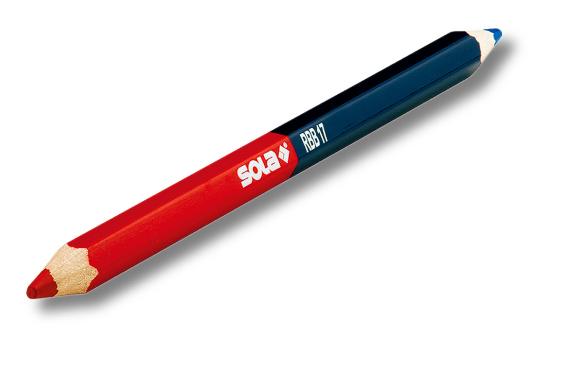 Sola Red-Blue Pencil, RBB 17 SB, Blister-Pack (6 x RBB17), Length 17 cm