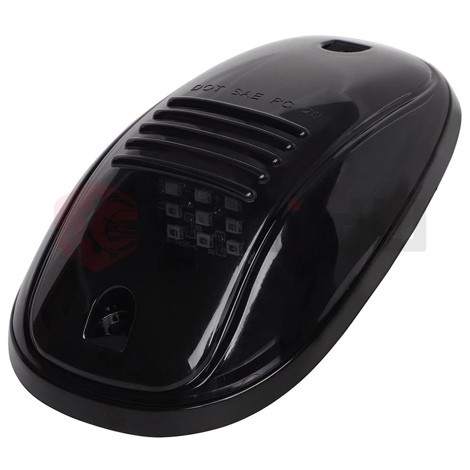 10pcs 12V LED Smoke Lens Blue Lamp Cab Marker Roof Light + Wiring For Dodge Ram - Image 2 of 4