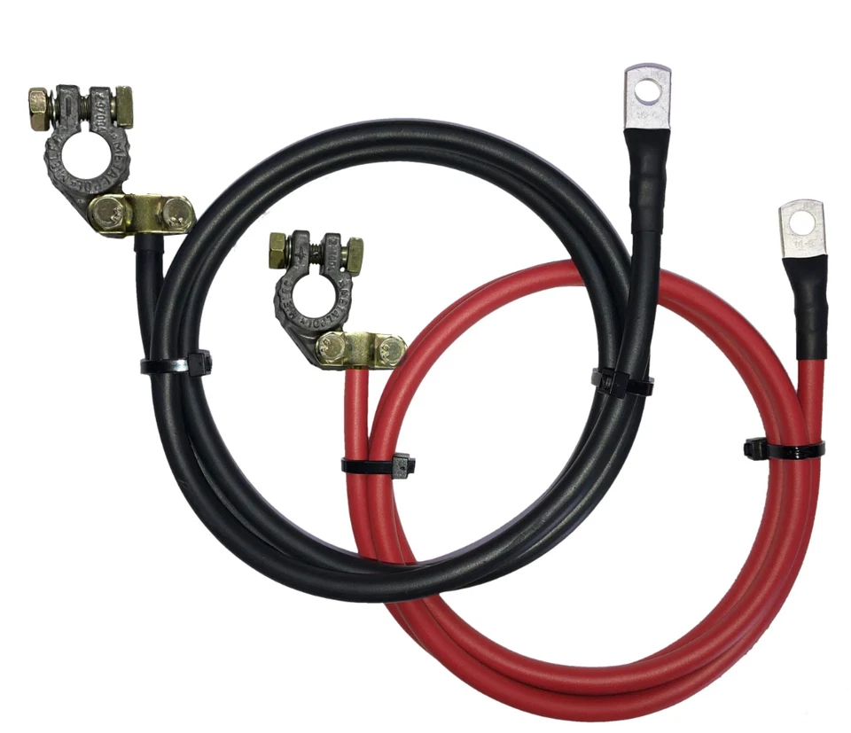 KABELOUTLET Cable de batería cable de masa zapata de cable abrazadera de polo 25-50 mm² 0,3 m-2 m polo positivo polo negativo