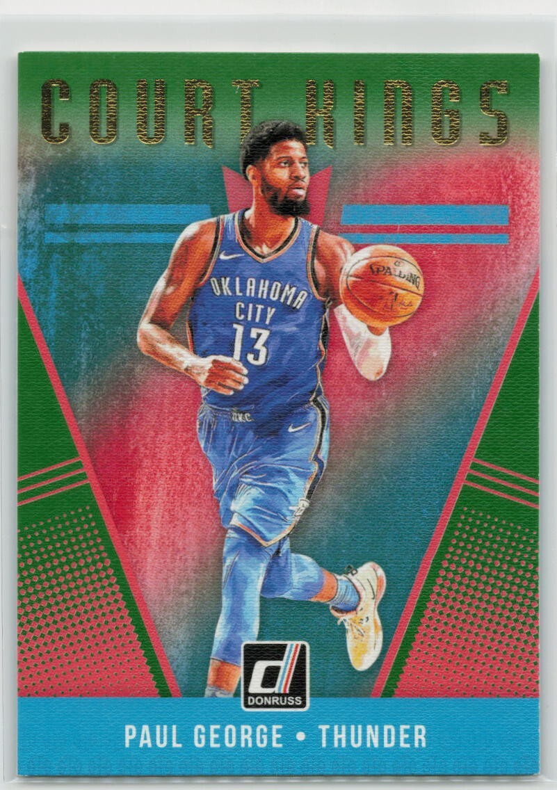 Paul George 2018-19 Panini Donruss Court Kings #34 Green Flood