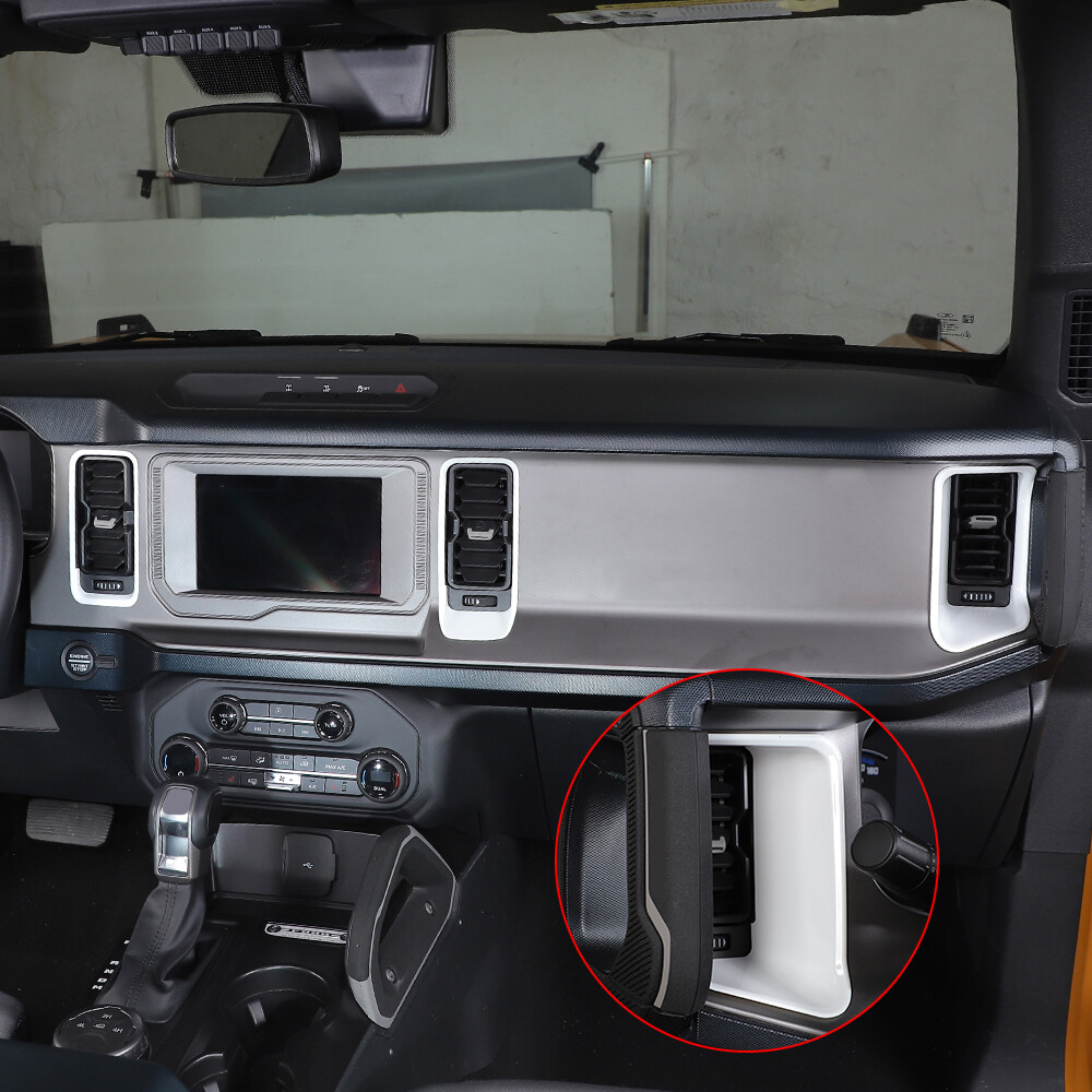 4-Piece White AC Vent Outlet Cover Trim – Fits Ford Bronco 2021+ Dashboard