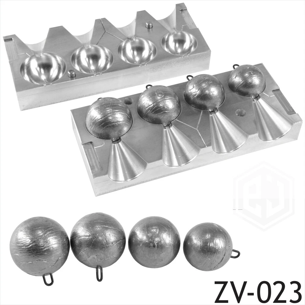 Hágalo usted mismo Bola de Pesca de Mar Barco Pesas Molde CNC Aluminio 4oz <7...