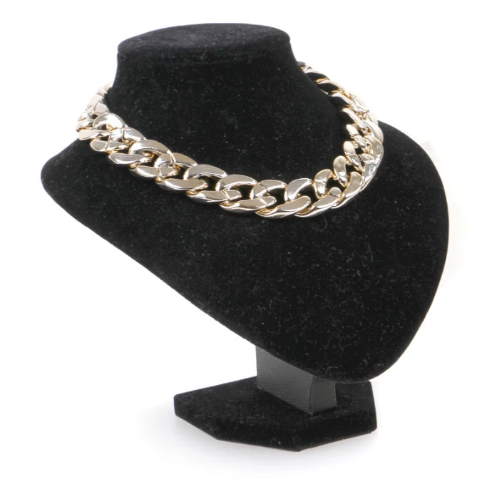 French Bulldog Type Hip-hop Style Big Gold Chain Small and Medium Pet Dog Collar - Image 2 of 3