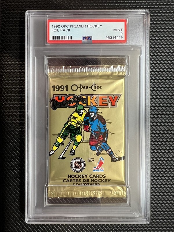 1990-91 OPC O-Pee-Chee Premier Sealed Hockey Pack - PSA 9 - POP 4