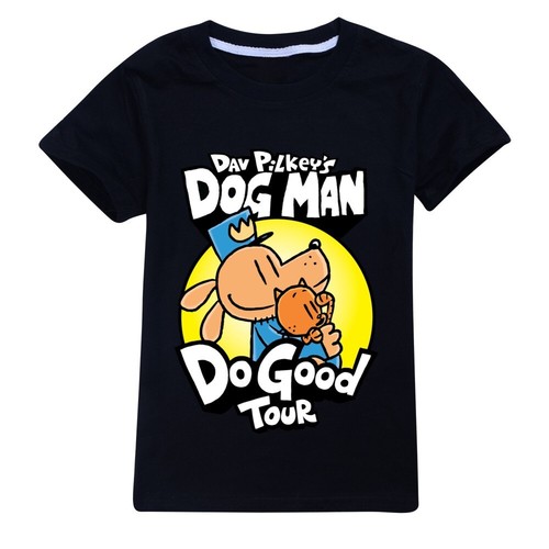 5-13-year-old boy T-shirt Dog Man fashion 100% pure cotton round neck T-shirt - Picture 12 of 26