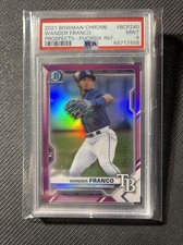2021 Bowman Chrome Wander Franco Prospect #BCP-240 Tampa Bay PSA 9 Fushia/Ref