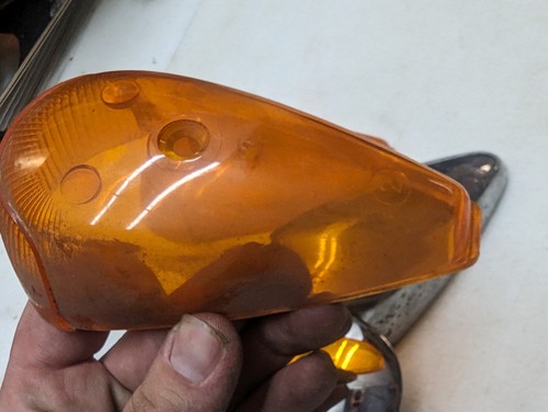 Vintage VW Light Exterior Turn Signal Parking Amber OEM LOT Germany Hella Chrome - Picture 14 of 16